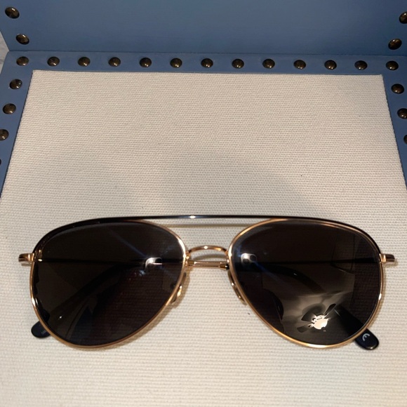 Tom Ford Gold Aviator Sunglasses - Picture 10 of 11